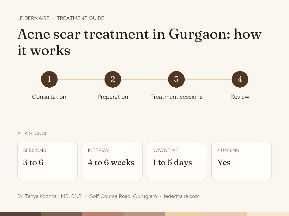 Acne Scar Treatment in Gurgaon at Le Dermaire: how the treatment works, step by step