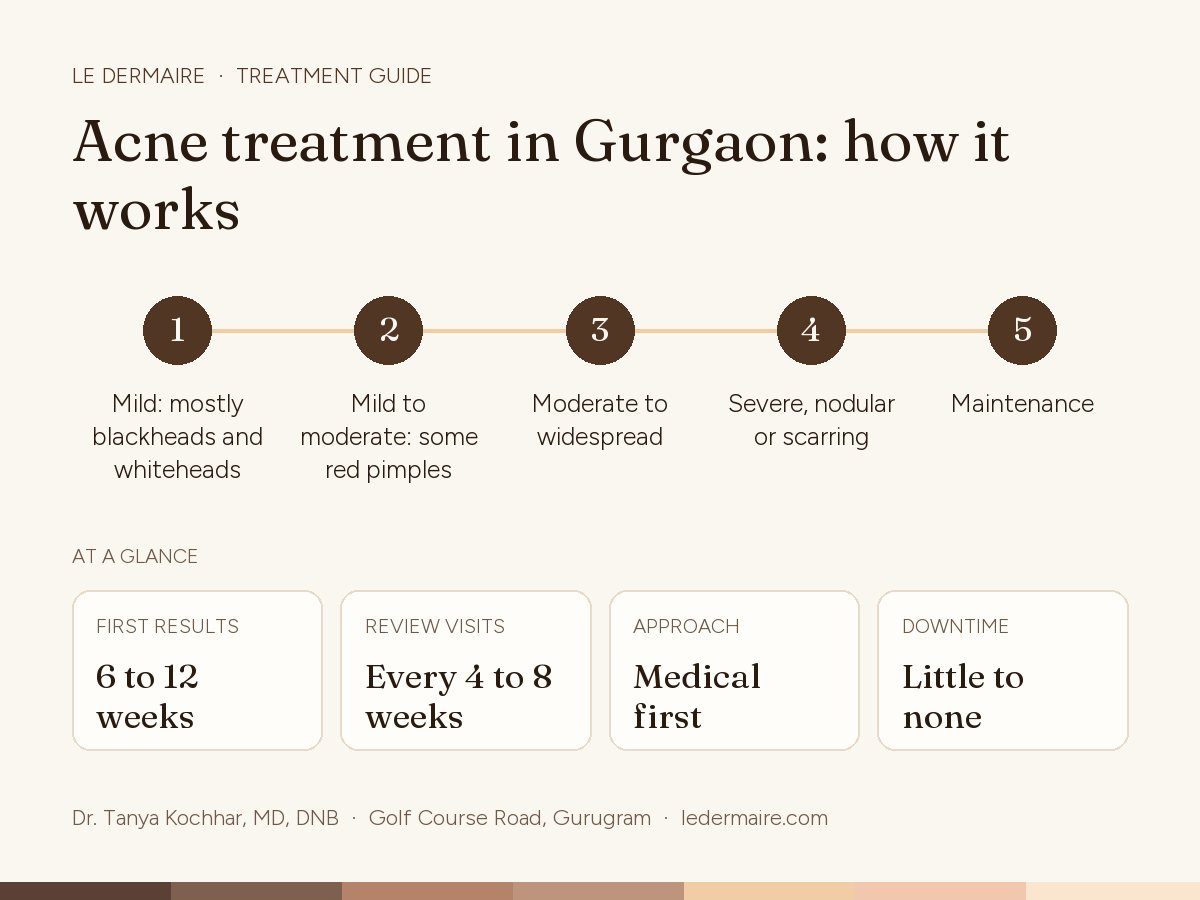 Acne Treatment in Gurgaon at Le Dermaire: how the treatment works, step by step