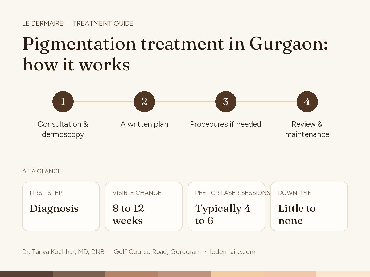 Pigmentation Treatment in Gurgaon at Le Dermaire: how the treatment works, step by step
